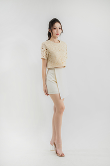 DAVEN ASYMMETRICAL SKORT (CREAM)