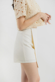 DAVEN ASYMMETRICAL SKORT (CREAM)