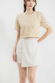 DAVEN ASYMMETRICAL SKORT (CREAM)