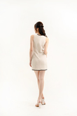 RYLEN ROUND NECK MINI DRESS (BEIGE)