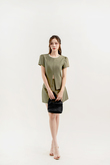 LINDA FRONT ZIPPER TOP (OLIVE DRAB)