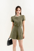 EZRI WIDE LEG SHORTS (OLIVE DRAB)