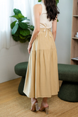 ELIZ SIDE SPLIT MIDI SKIRT (GINGER)