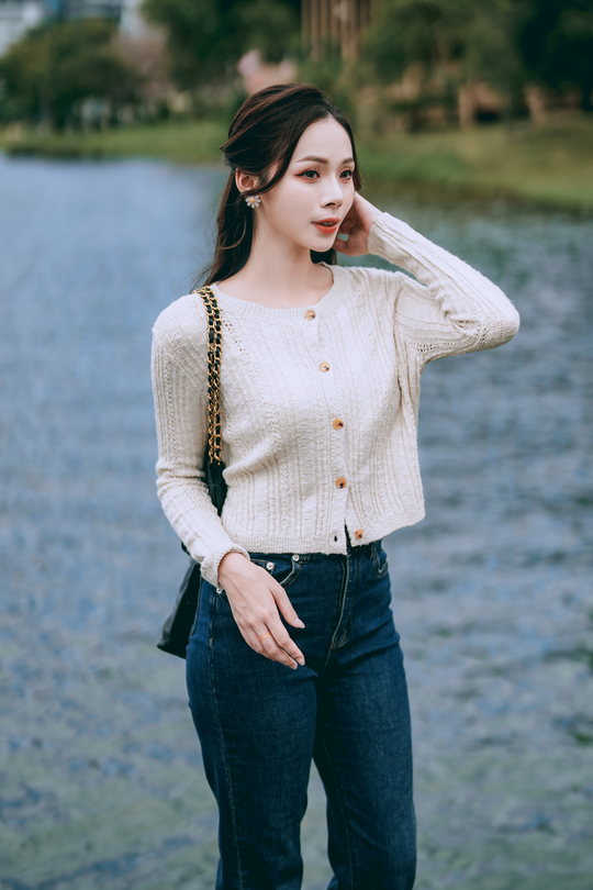 SOFIN KNITTED CARDIGAN (OLD LACE)