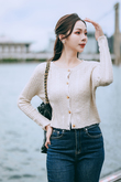 SOFIN KNITTED CARDIGAN (OLD LACE)