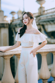 ZELDA HIGH WAIST PALAZZO (CREAM)