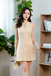 HADLEY HALTER NECK MINI DRESS (SAND)