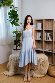 TAMIA SWEETHEART ASYMMETRICAL DRESS (BABY BLUE)