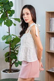 MIDOO SELF TIE RIBBON TOP (WHITE)