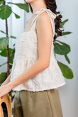 MIDOO SELF TIE RIBBON TOP (CREAM)