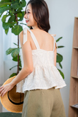 MIDOO SELF TIE RIBBON TOP (CREAM)