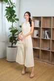 LARRIER HALTER NECK JUMPSUIT (CREAM)