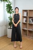 LARRIER HALTER NECK JUMPSUIT (DARK GREY)