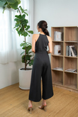 LARRIER HALTER NECK JUMPSUIT (DARK GREY)