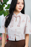 LIN CHEONGSAM CROP TOP (FLORAL)