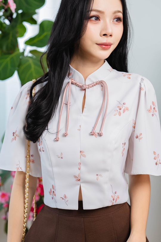 LIN CHEONGSAM CROP TOP (FLORAL)