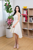 BRYNLEIGH HIGH LOW DRESS (CREAM)