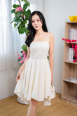 BRYNLEIGH HIGH LOW DRESS (CREAM)