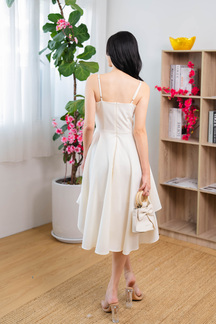 BRYNLEIGH HIGH LOW DRESS (CREAM)