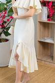 LEANA OFF SHOULDER DRESS (CREAM)