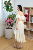 LEANA OFF SHOULDER DRESS (CREAM)