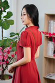 NINGNING CHEONGSAM PLAYSUIT (RED)