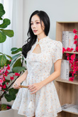 NINGNING CHEONGSAM PLAYSUIT (FLORAL)