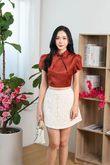  MIN CHEONGSAM TOP (BURNT ORANGE)