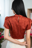  MIN CHEONGSAM TOP (BURNT ORANGE)