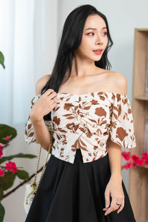 REMY FRONT SPLIT TOP (FLORAL)