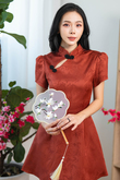 WENN CHEONGSAM DRESS (BURNT ORANGE)