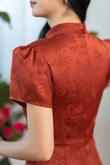 WENN CHEONGSAM DRESS (BURNT ORANGE)