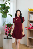 WENN CHEONGSAM DRESS (FURRY RED)