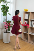 WENN CHEONGSAM DRESS (FURRY RED)