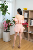 RANIE OFF SHOULDER PLAYSUIT (PINK)