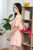 RANIE OFF SHOULDER PLAYSUIT (PINK)