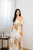 AURELIA OFF SHOULDER MAXI DRESS (YELLOW FLOWER)