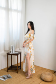 AURELIA OFF SHOULDER MAXI DRESS (YELLOW FLOWER)