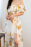 AURELIA OFF SHOULDER MAXI DRESS (YELLOW FLOWER)