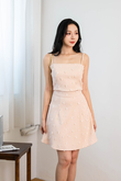 ROSSIE HIGH WAISTED SKIRT (PEACH)