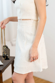 ROSSIE HIGH WAISTED SKIRT (CREAM WHITE)