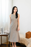 KAYLER ROUND NECK MERMAID DRESS (PHILIPPINE GRAY)