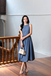 JASEY ROUND NECK BALLOON DRESS (DENIM BLUE)