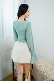 FENCY FLOUNCE SLEEVES TOP (MINT)