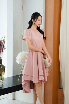 JOAN HIGH LOW DRESS (PINK)