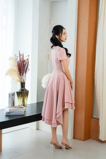 JOAN HIGH LOW DRESS (PINK)