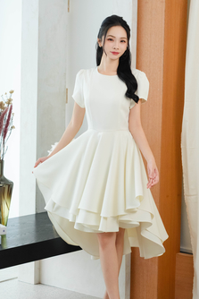 JOAN HIGH LOW DRESS (WHITE)