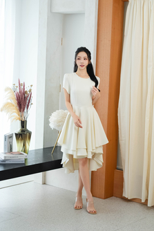 JOAN HIGH LOW DRESS (WHITE)