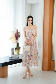 STACCI CAMI TIERED DRESS (FLORAL)