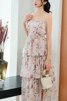 STACCI CAMI TIERED DRESS (FLORAL)